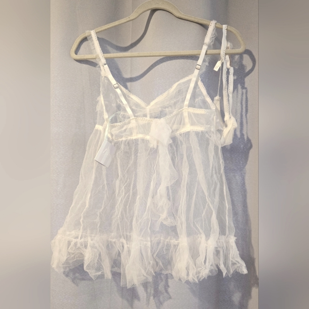 Victorias Secret sheer white babydoll from the "I Do" collection. - Picture 2 of 8